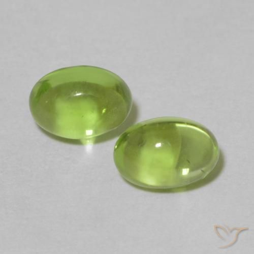 1.35ctw Naturale Verde giallastro vivace Peridoto, Ovale, Trasparente