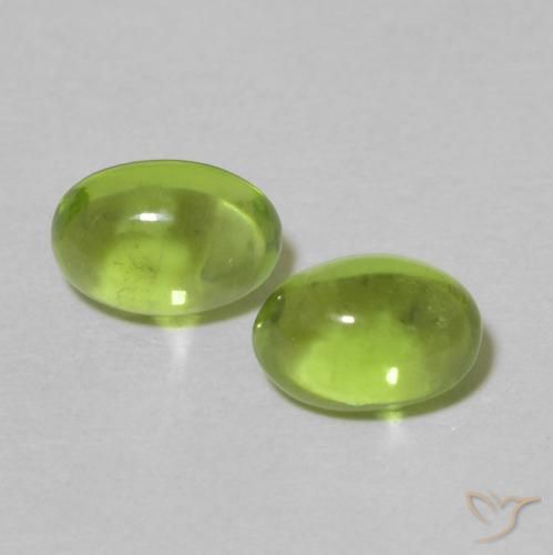 1.25ctw Naturale Verde giallastro vivace Peridoto, Ovale, Trasparente