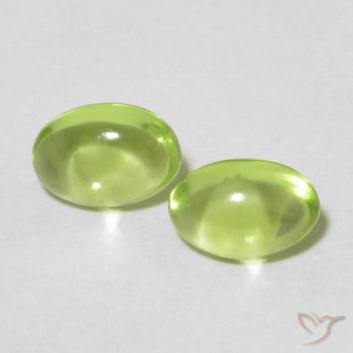 0.92ctw Naturale Verde giallastro vivace Peridoto, Ovale, Trasparente