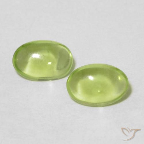 0.84ctw Naturale Verde medio Peridoto, Ovale, Trasparente
