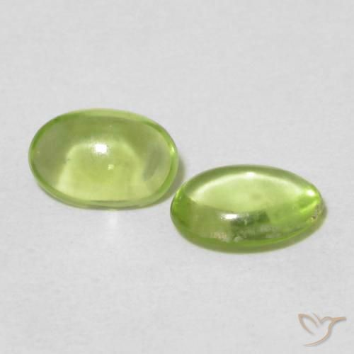 Gemme di Peridoto Verde medio naturale da 0.84 ct, Ovale, Trasparente