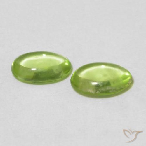 Gemme di Peridoto Verde medio naturale da 0.84 ct, Ovale, Trasparente