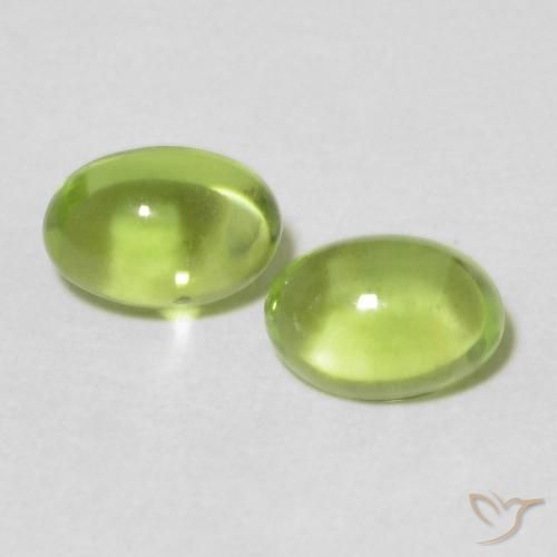 1.20ctw Naturale Verde medio Peridoto, Ovale, Trasparente