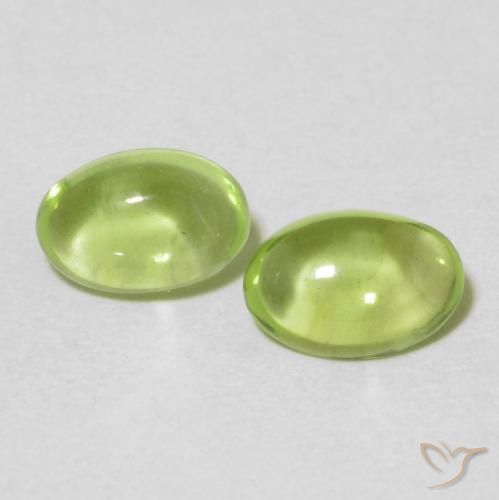 1.02ctw Naturale Verde acceso Peridoto, Ovale, Trasparente