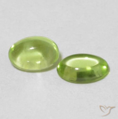 Gemme di Peridoto Verde acceso naturale da 1.02 ct, Ovale, Trasparente