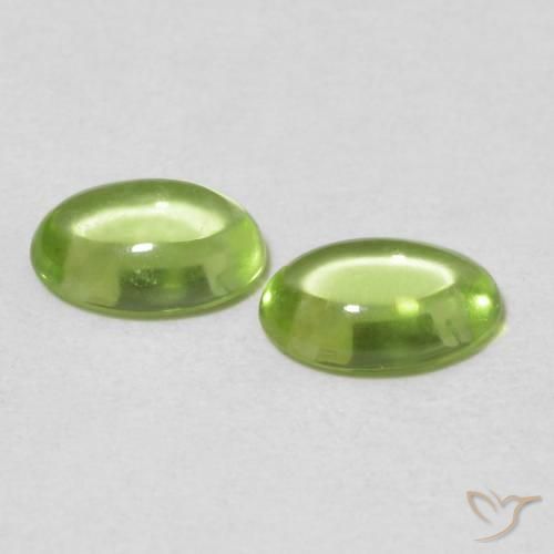 Gemme di Peridoto Verde acceso naturale da 1.02 ct, Ovale, Trasparente