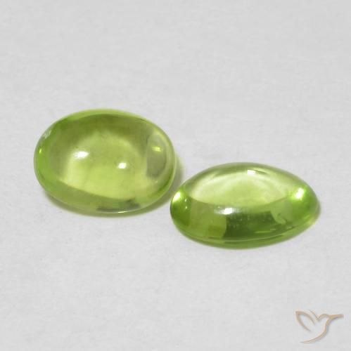 Gemme di Peridoto Verde medio naturale da 0.88 ct, Ovale, Trasparente