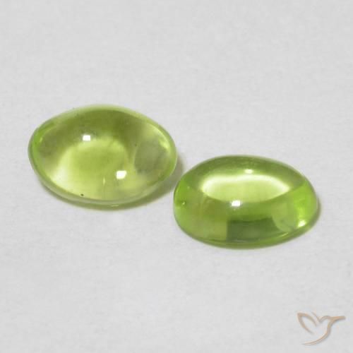 Gemme di Peridoto Verde brillante naturale da 1.04 ct, Ovale, Trasparente