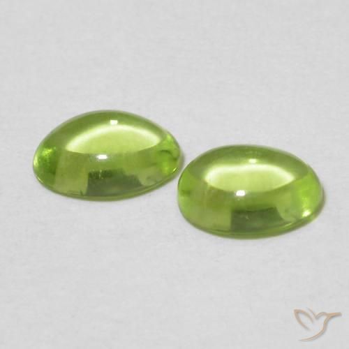 Gemme di Peridoto Verde brillante naturale da 1.04 ct, Ovale, Trasparente