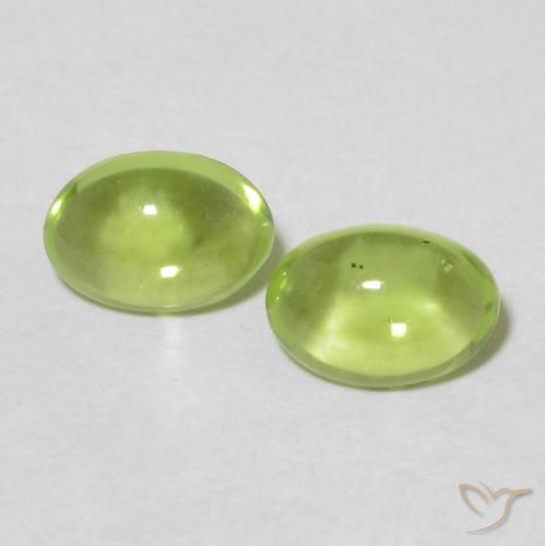 1.04ctw Naturale Verde medio Peridoto, Ovale, Trasparente
