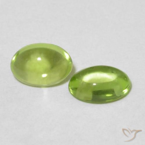 Gemme di Peridoto Verde medio naturale da 1.04 ct, Ovale, Trasparente