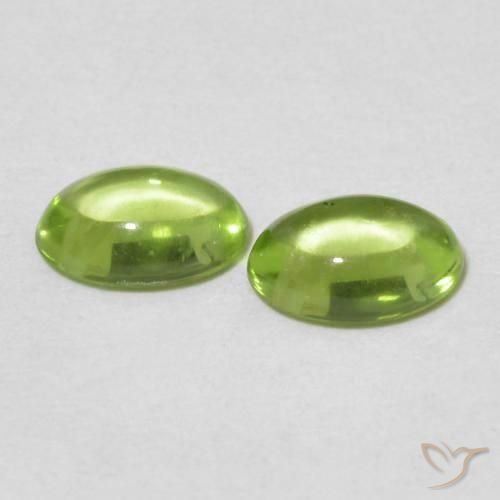 Gemme di Peridoto Verde medio naturale da 1.04 ct, Ovale, Trasparente