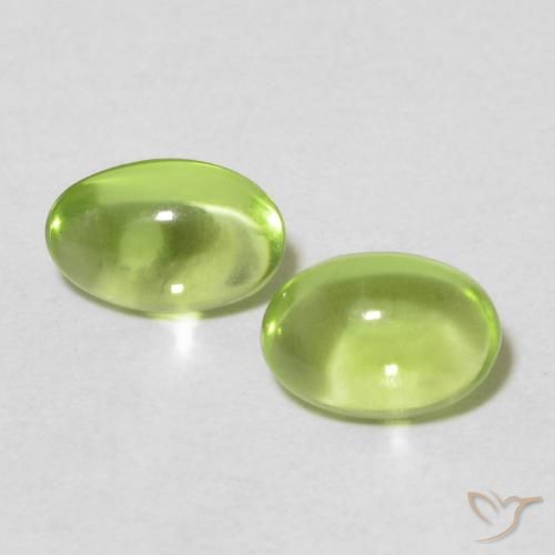 0.99ctw Naturale Verde medio Peridoto, Ovale, Trasparente