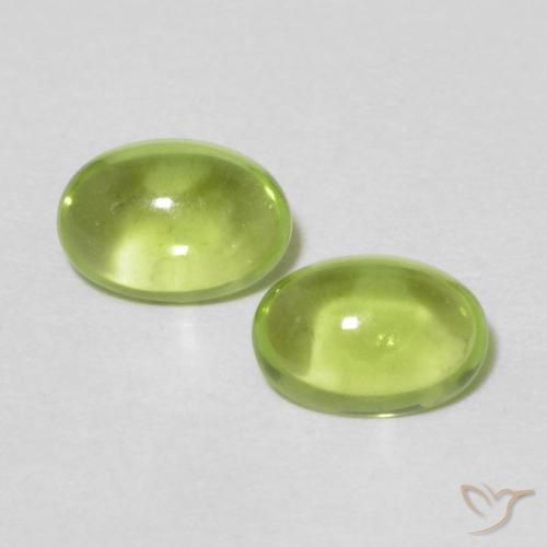 1.01ctw Naturale Verde giallastro Peridoto, Ovale, Trasparente