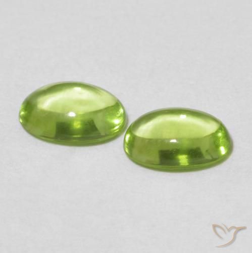 Gemme di Peridoto Verde giallastro naturale da 1.01 ct, Ovale, Trasparente
