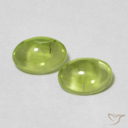 0.98ctw Naturale Verde giallastro Peridoto, Ovale, Trasparente