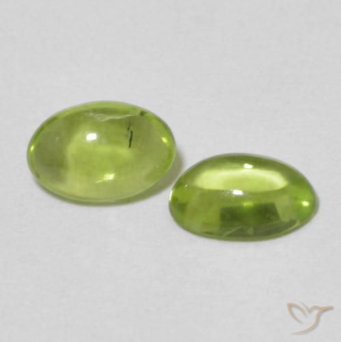 Gemme di Peridoto Verde giallastro naturale da 0.98 ct, Ovale, Trasparente