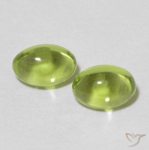 1.18ctw Naturale Verde acceso Peridoto, Ovale, Trasparente