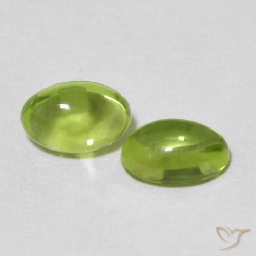 Gemme di Peridoto Verde acceso naturale da 1.18 ct, Ovale, Trasparente