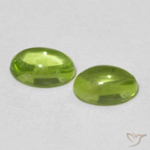 Gemme di Peridoto Verde acceso naturale da 1.18 ct, Ovale, Trasparente