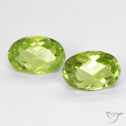 Gemme di Peridoto Verde giallastro naturale da 1.32 ct, Ovale, VVS-VS