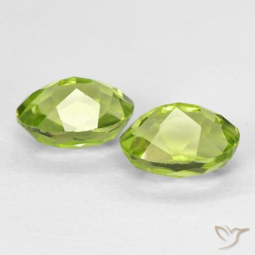 Gemme di Peridoto Verde giallastro naturale da 1.32 ct, Ovale, VVS-VS