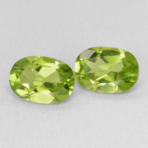Peridoto naturale verde da 1,88 ct, taglio ovale, VS