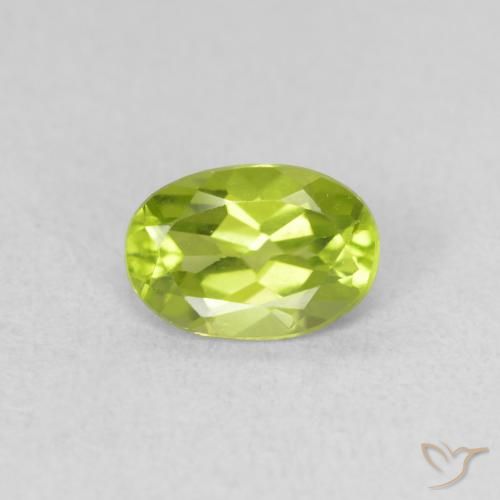 0.83ct Naturale Verde giallastro vivace Peridoto, Ovale, VVS-VS