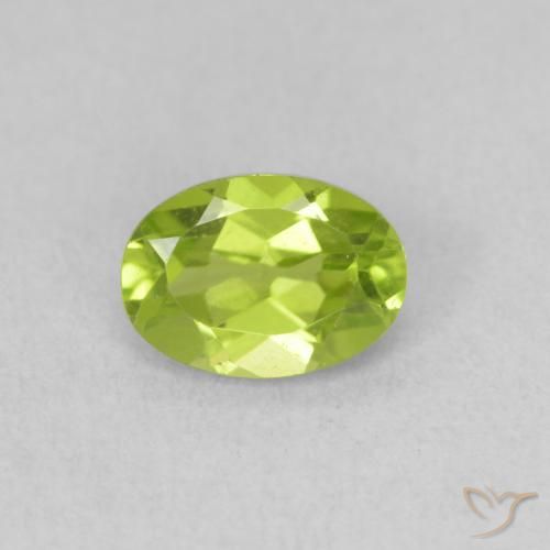 0.95ct Naturale Verde giallastro vivace Peridoto, Ovale, VVS-VS