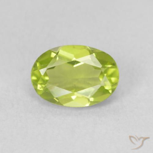 0.93ct Naturale Verde medio Peridoto, Ovale, VS