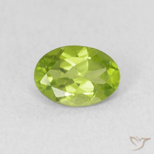 0.85ct Naturale Verde medio Peridoto, Ovale, VS