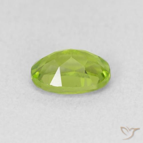 Peridoto Verde acceso naturale da 0.98 ct, Ovale, VS