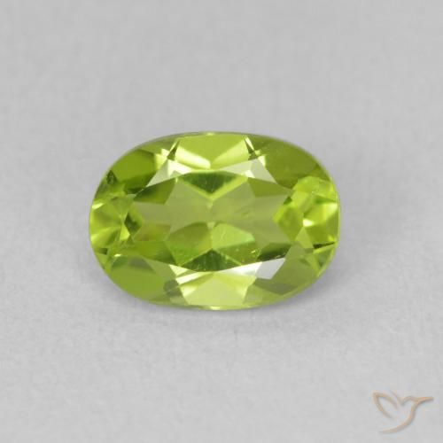 0.95ct Naturale Verde medio Peridoto, Ovale, VS