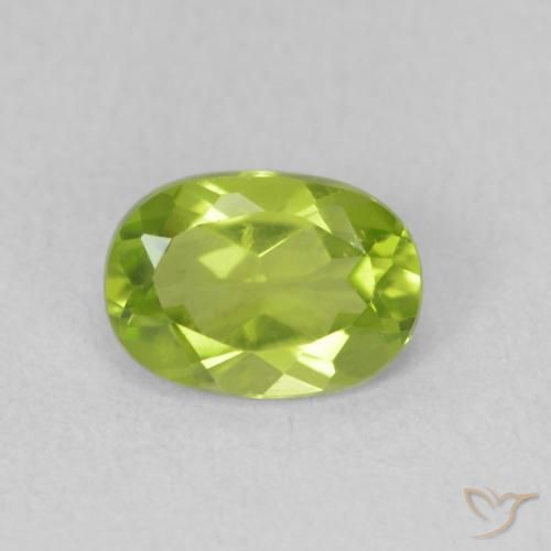 0.92ct Naturale Verde medio Peridoto, Ovale, VS
