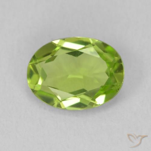 1.18ct Naturale Verde acceso Peridoto, Ovale, VS