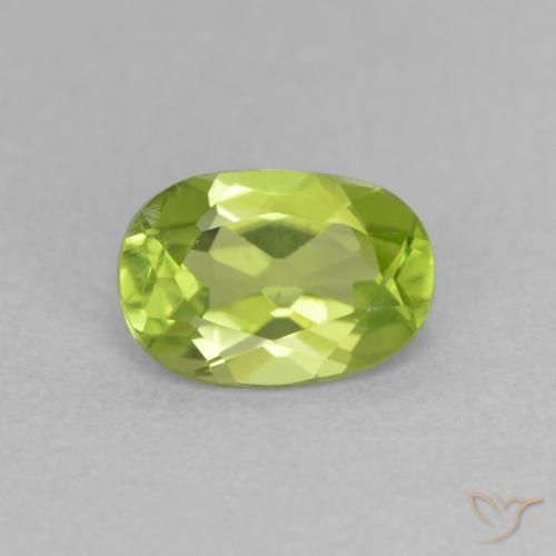 0.84ct Naturale Verde giallastro vivace Peridoto, Ovale, VS