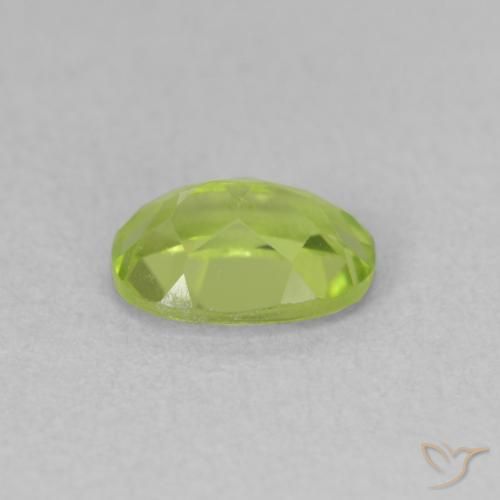 Peridoto Verde brillante naturale da 0.96 ct, Ovale, VVS-VS