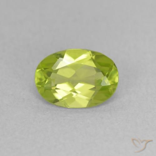 0.87ct Naturale Verde brillante Peridoto, Ovale, VVS-VS