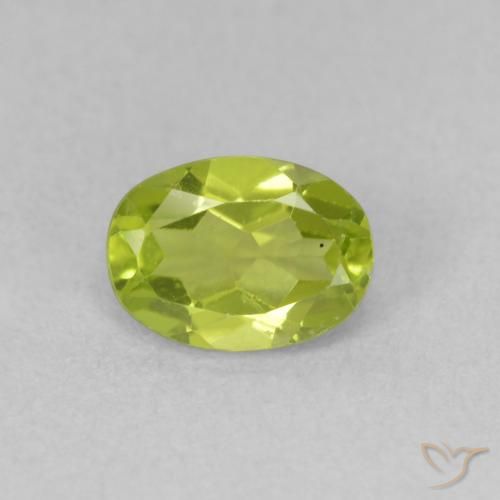 0.94ct Naturale Verde acceso Peridoto, Ovale, VVS-VS