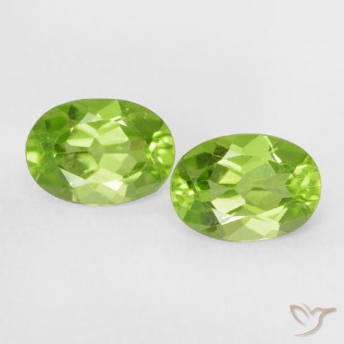 1.85ctw Naturale Verde acceso Peridoto, Ovale, VVS-VS