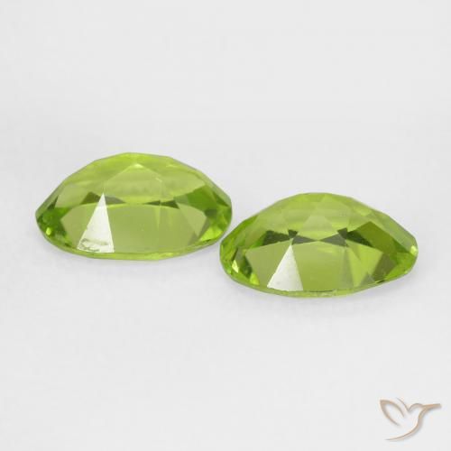 Gemme di Peridoto Verde medio naturale da 1.57 ct, Ovale, VVS-VS