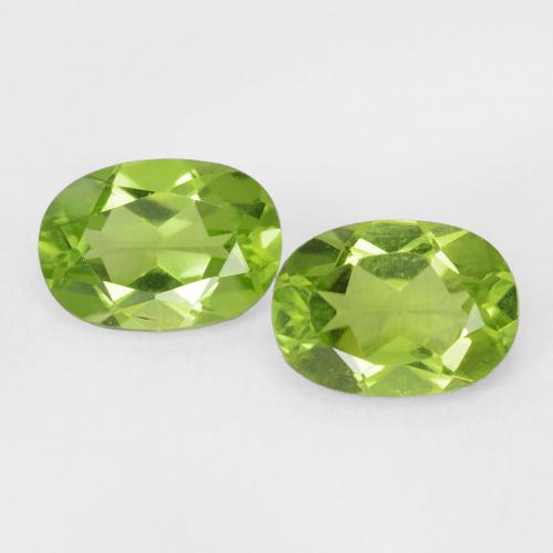 1.88ctw Naturale Verde giallastro Peridoto, Ovale, VVS-VS