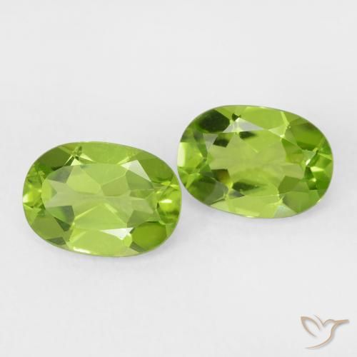 Gemme di Peridoto Verde acceso naturale da 1.89 ct, Ovale, VVS-VS