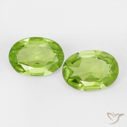 1.56ctw Naturale Verde acceso Peridoto, Ovale, VVS-VS