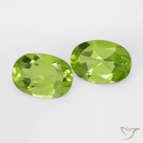Gemme di Peridoto Verde acceso naturale da 1.75 ct, Taglio ovale, VS