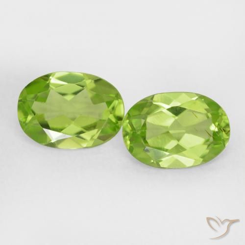 1.64ctw Naturale Verde acceso Peridoto, Ovale, VS