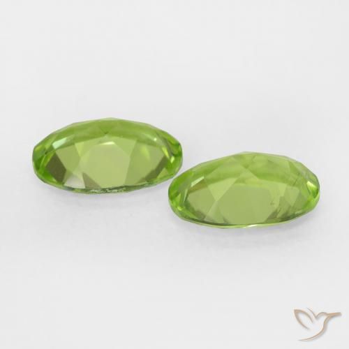 Gemme di Peridoto Verde acceso naturale da 1.64 ct, Ovale, VS