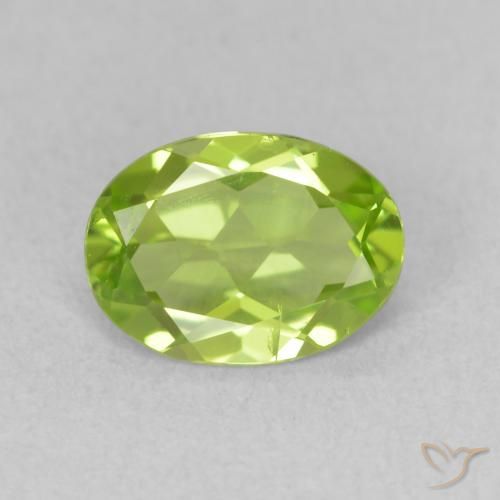 1.09ct Naturale Verde acceso Peridoto, Ovale, VS