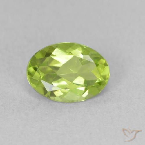 0.94ct Naturale Verde acceso Peridoto, Ovale, VVS-VS
