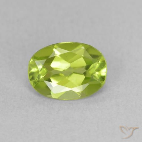 0.78ct Naturale Verde brillante Peridoto, Ovale, VVS-VS